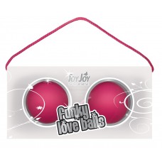 Веселые розовые вагинальные шарики Funky love balls (Toy Joy 3006009852)