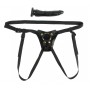 Чёрный с золотом женский страпон Designer Strap-On (Pipedream PD3984-23)