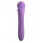 Фиолетовый двусторонний вибростимулятор Duo Wand Massage-Her - 19,6 см. (Pipedream PD4940-12)