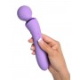 Фиолетовый двусторонний вибростимулятор Duo Wand Massage-Her - 19,6 см. (Pipedream PD4940-12)