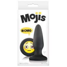 Черная силиконовая пробка среднего размера Emoji OMG - 10,2 см. (NS Novelties NSN-0513-33)