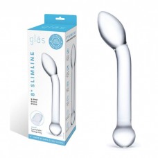 Прозрачный стеклянный фаллос для точки G Slimline G-Spot - 20 см. (Glas GLAS-151)