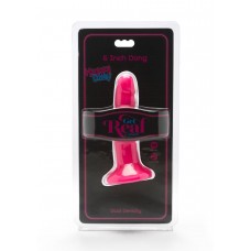 Розовый гладкий фаллоимитатор на присоске Happy Dicks Dong 6 inch - 15,2 см. (Toy Joy 10178 pink)