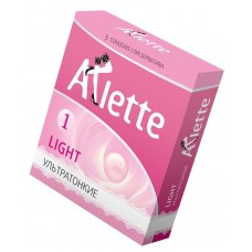 Ультратонкие презервативы Arlette Light - 3 шт. (Arlette 801)