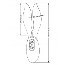 Розовый вибратор с 2 ушками Flower Core - 18,1 см. (Yuanse V-16815)