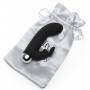 Черный вибратор с клиторальным отростком Greedy Girl Mini Rabbit Vibrator - 14 см. (Fifty Shades of Grey FS-74951)