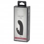 Черный вибратор с клиторальным отростком Greedy Girl Mini Rabbit Vibrator - 14 см. (Fifty Shades of Grey FS-74951)