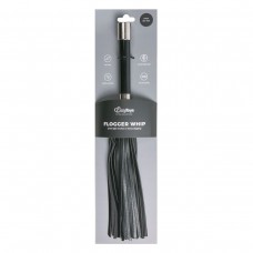 Черная плеть Easytoys Flogger With Metal Grip - 38 см. (Easy toys ET289BLK)