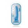Голубой реалистичный фаллоимитатор на присоске NEO 7.5INCH DUAL DENSITY COCK W. BALLS - 19 см. (Blush Novelties BL-89702)