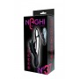 Черный вибратор с подсветкой NAGHI NO.37 RECHARGEABLE LIGHT-UP VIBE - 24 см. (Tonga 530037)