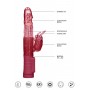 Красный вибратор-кролик Rotating Beetle - 22 см. (Shots Media BV SHTO005RED)