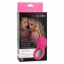 Ярко-розовое эрекционное кольцо Silicone Rechargeable Teasing Tongue Enhancer (California Exotic Novelties SE-1841-70-3)