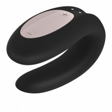 Черный вибратор для пар Double Joy с управлением через приложение (Satisfyer J2008-16-1)