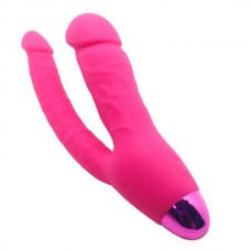 Розовый двойной вибратор INDULGENCE Rechargeable Insatiable Desire - 21 см. (Howells 174217pink)