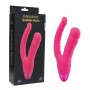 Розовый двойной вибратор INDULGENCE Rechargeable Insatiable Desire - 21 см. (Howells 174217pink)