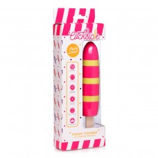 Ярко-розовый вибростимулятор-эскимо 10X Popsicle Vibrator - 21,6 см. (XR Brands AG177-Magenta)