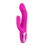 Розовый вибратор-кролик NAGHI NO.43 RECHARGEABLE DUO VIBRATOR - 23 см. (Tonga 530043)