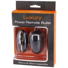 Черное виброяйцо с пультом ДУ LUXURY POWER REMOTE BULLET (Seven Creations W0078B1SPGAC)