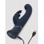 Темно-синий вибратор-кролик Greedy Girl Real-Feel Rabbit Vibrator - 25,4 см. (Fifty Shades of Grey FS-80006)