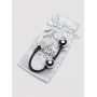 Серебристые шарики Inner Goddess Mini Silver Pleasure Balls 85g на черном силиконовом шнурке (Fifty Shades of Grey FS-74939)