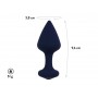 Темно-синяя анальная пробка Exo L - 9,6 см. (Le Frivole 06154L)