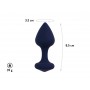 Темно-синяя анальная пробка Exo M - 8,5 см. (Le Frivole 06154M)