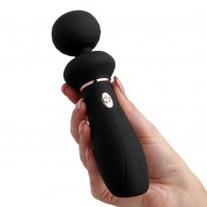 Черный вибратор So Divine Relax Portable Massage Wand - 24 см. (So divine J06049)