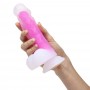 Ярко-розовый фаллоимитатор-реалистик So Divine Glorious Real skin feel pink dildo - 19 см. (So divine D0002-07)