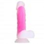 Ярко-розовый фаллоимитатор-реалистик So Divine Glorious Real skin feel pink dildo - 19 см. (So divine D0002-07)