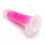 Ярко-розовый фаллоимитатор-реалистик So Divine Glorious Real skin feel pink dildo - 19 см. (So divine D0002-07)