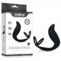 Черный стимулятор простаты с эрекционным кольцом Combo Double Cockring Plug (Lovetoy LV2616BLK)