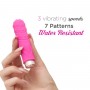 Ярко-розовая рельефная вибропуля Je Taime Silky Touch Vibrator - 9,4 см. (So divine J20094PINK)