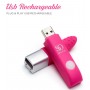 Ярко-розовый вибростимулятор Get Lucky USB Vibrator - 12 см. (So divine SOUSB)