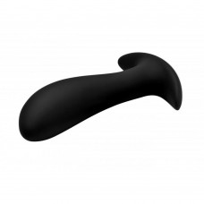 Черный стимулятор простаты Silicone Prostate Vibrator with Remote Control - 12 см. (XR Brands AF866)