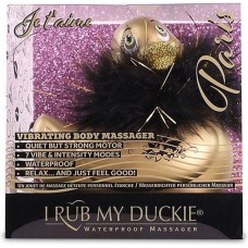 Золотистый вибратор-уточка I Rub My Duckie 2.0 Paris (Big Teaze Toys 27314)