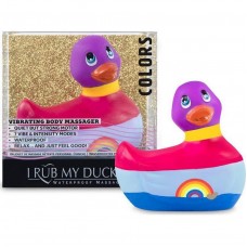 Вибратор-уточка I Rub My Duckie 2.0 Colors с разноцветными полосками (Big Teaze Toys 27373)