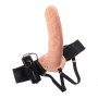 Телесный полый страпон с вибрацией 8  Vibrating Hollow Strap-On - 20,5 см. (Pipedream PD3361-21)
