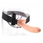 Телесный полый страпон с вибрацией 8  Vibrating Hollow Strap-On - 20,5 см. (Pipedream PD3361-21)