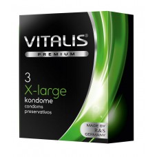 Презервативы увеличенного размера VITALIS PREMIUM x-large - 3 шт. (Vitalis VITALIS PREMIUM №3 x-large)