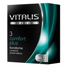 Контурные презервативы VITALIS PREMIUM comfort plus - 3 шт. (Vitalis VITALIS PREMIUM №3 comfort plus)