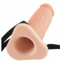 Телесный реалистичный фаллоимитатор с полостью Silicone Hollow Extension - 20 см. (Pipedream PD4127-21)