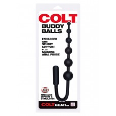 Чёрный анальный стимулятор с кольцом COLT BUDDY BALLS - 18,5 см. (California Exotic Novelties SE-6865-50-2)