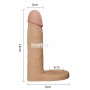Телесная насадка The Ultra Soft Double для двойного проникновения - 14 см. (Lovetoy LV1121)