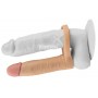 Телесная насадка The Ultra Soft Double для двойного проникновения - 14 см. (Lovetoy LV1121)