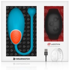 Голубое виброяйцо с черным пультом-часами Wearwatch Egg Wireless Watchme (DreamLove D-227551)