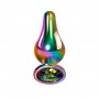 Радужная анальная пробка Rainbow Metal Plug Small - 9,4 см. (Evolved EN-BP-8546-2)