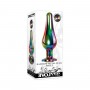 Радужная анальная пробка Rainbow Metal Plug Small - 9,4 см. (Evolved EN-BP-8546-2)