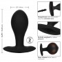 Черная расширяющаяся анальная пробка Weighted Silicone Inflatable Plug Large - 8,25 см. (California Exotic Novelties SE-0429-15-3)