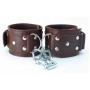 Коричневые кожаные оковы с клепками (БДСМ Арсенал 56002ars)