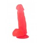 Розовый фаллоимитатор с мошонкой - 17,8 см. (LOVETOY (А-Полимер) 211200)